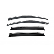 Вітровики з хромованим молдингом (4 шт, Niken) для Honda CRV 2017-2022 рр