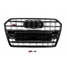 Передняя Черная Решетка S-Style (2014-2017) для Ауди A6 C7