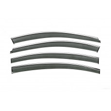 Ветровики с хромированным молдингом Niken Luxury (SD, 4 шт) для Chevrolet Cruze 2009-2015 гг