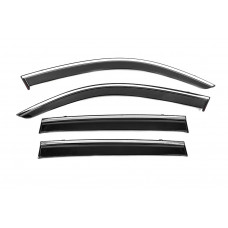 Вітровики з хромованим молдингом Niken Luxury (4 шт) для BMW X3 F-25 2011-2018 рр