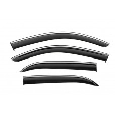 Ветровики с хромированным молдингом Niken Luxury (4 шт) для Mercedes GLE W167 2018- гг