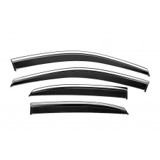 Ветровики с хромированным молдингом Niken Luxury (4 шт) для Lexus RX 2009-2015 гг