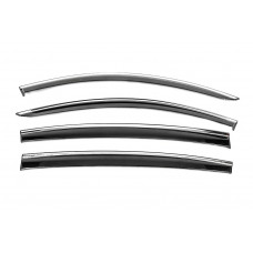 Вітровики з хромованим молдингом Niken Luxury (4 шт) для Renault Sandero 2013-2022 рр