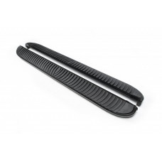 Бокові пороги Tayga Black (2 шт., алюміній) Тільки на коротку базу для Volkswagen T5 Transporter 2003-2010 рр