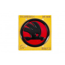 Емблема червона 5JA853621 (89 мм) для Skoda