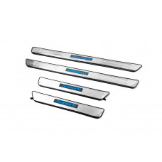 Накладки на пороги Libao (4 шт, нерж) для Skoda Superb 2009-2015 рр