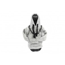 Чехол на рычаг КПП худи (серый, черный шнурок)