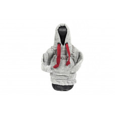 Чехол на КПП худи (серый, бордовый шнурок)