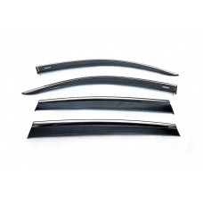 Ветровики с хромированным молдингом (4 шт., Niken) для Volkswagen Tiguan 2016-2023 гг