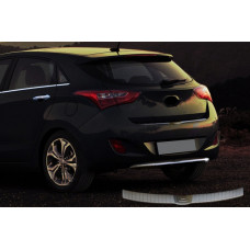 Накладка на задний бампер верхняя (HB, нержавейка) для Hyundai I-30 2012-2017 гг