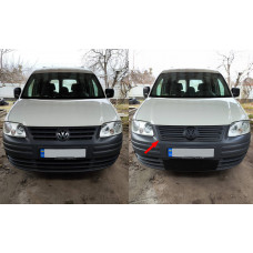 Зимняя накладка на решетку радиатора (верхняя) Матовый для Volkswagen Caddy 2004-2010 гг