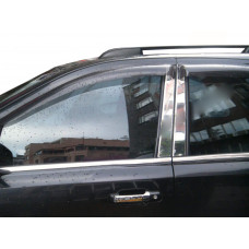 Хром накладки на стойки (6 шт, нерж сталь) для Kia Sorento I BL 2002-2009 гг