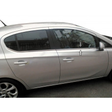 Окантовка Окон (6 шт, Нержавейка) для Opel Corsa E 2015-2019 гг