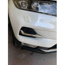 Накладки на противотуманные фары (2017-2025, нержавейка) OmsaLine - Итальянская Нержавейка для Nissan Qashqai