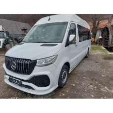 Передний бампер с решеткой ABS (грунтованный под покраску) для Mercedes Sprinter W907/W910 2018- гг