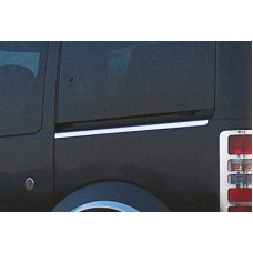 Молдинг из нержавейки под сдвижную дверь 2 двери, Макси база для Ford Connect 2006-2009 гг