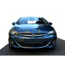 Накладки на переднюю решетку 2012-2015 (нерж сталь) для Opel Astra J