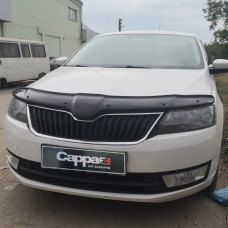 Дефлектор капота (EuroCap) для Skoda Rapid 2012-2019 гг