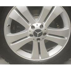 Ковпачки на диски 70/75 мм з кільцем (4 шт, чорні) для Mercedes