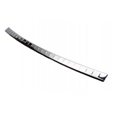 Накладка на задний бампер Carmos (2017-2021, Нержавейка) для Nissan Qashqai