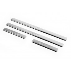 Накладки на пороги OmsaLine (4 шт, нерж.) для Volkswagen Golf Plus 2004-2014 рр