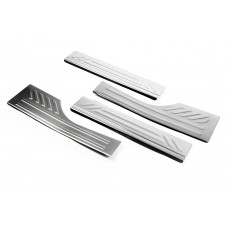 Накладки на внутрішні пороги OmsaLine (нерж.) 4 шт, OmsaLine - Італійська нержавейка для Opel Combo 2012-2018 рр