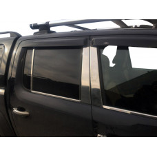Накладки на дверные стойки из нержавеющей стали (6 шт) для Volkswagen Amarok 2010-2022 гг