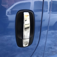 Хромированные Накладки на Ручки Дверей (4 шт, Нержавейка) Carmos - Турецкая Нержавеющая Сталь для Renault Trafic 2001-2015 гг