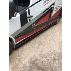 Боковые Подножки Maya Red (2 шт., Алюминий) Длинная База для Opel Movano 2010-2021 гг