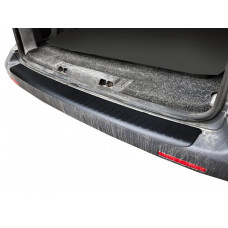 Накладка на задний бампер с загибом (ABS-пластик) Матовый для Volkswagen T5 Caravelle 2004-2010 гг