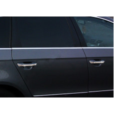 Нижние молдинги стекол нержавейка (4 шт.) OmsaLine - Итальянская Нержавейка для Volkswagen Passat B6 2006-2012 гг