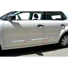 Молдинги дверей HB нержавейка для Volkswagen Polo 2010-2017 гг