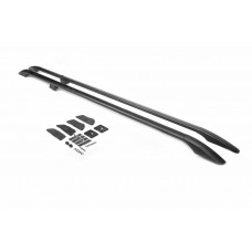 Черные рейлинги Long, пластиковые ножки для Opel Movano 2010-2021 гг