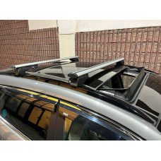 Поперечины на интегрированные рейлинги с замком Wizard V2 (2 шт) 115см, черные для Ауди A6 C8 2018- гг