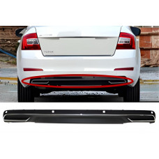Задній дифузор DPT V-3 (SD, чорний матовий) для Skoda Octavia III A7 2013-2019 рр