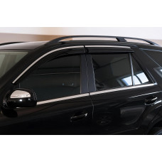 Вітровики з хромованим молдингом Niken Luxury (4 шт) для Mercedes ML W164 2005-2011 рр