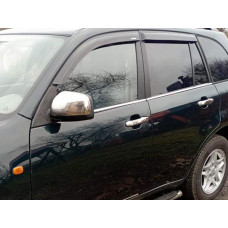 Хромированные Накладки на Ручки Дверей (4 шт, Нержавейка) Omsa, Итальянская Нержавейка для Chery Tiggo 1 2005-2016 гг