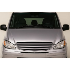 Передняя решетка радиатора V2 (2004-2010, грунтованная под покраску) для Mercedes Vito W639