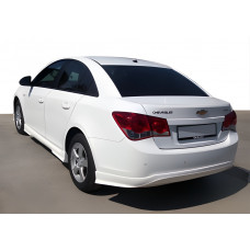 Накладка на задний бампер SD (Meliset, под покраску) для Chevrolet Cruze 2009-2015 гг