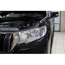 Реснички на фары (2 шт, для рефлекторной) для Toyota Land Cruiser Prado 150 2009-2023 гг