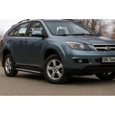 Боковые Подножки OEM V2 (2 шт, Алюминий) для BYD S6 2010-2016 гг