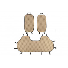 Накидки на задние сиденья (к-т, бежевый с черной нитью)