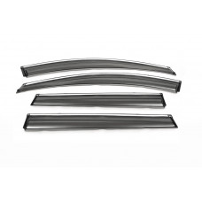 Ветровики с хромированным молдингом 2012-2016 (4 шт., Libao) для GreatWall Haval H6 2011- гг