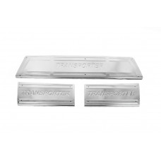 Накладки на внутренние пороги нержавейка Carmos V3 (3 шт) для Volkswagen T5 Transporter 2003-2010 гг