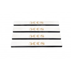 Накладки на пороги (Carmos, 4 шт, нержавеющая сталь) для Peugeot 5008 2009-2016 гг