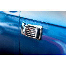 Решетка на повторитель Прямоугольник (2 шт, ABS) для Ауди A3 2003-2012 гг