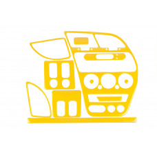 Накладки на панель 1997-2001 (желтый) для Peugeot 306