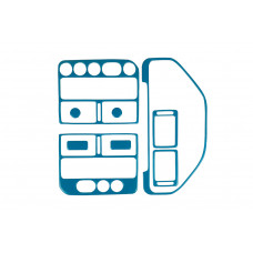 Накладка на панель приборов (синий) для Peugeot 106 1991-2003 гг