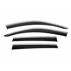 Ветровики с хромированным молдингом Niken Luxury (4 шт) для Volkswagen Touareg 2010-2018 гг