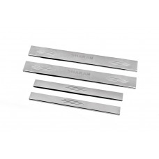 Накладки на пороги Carmos V2 (4 шт, нерж) для Volkswagen Sharan 1995-2010 рр